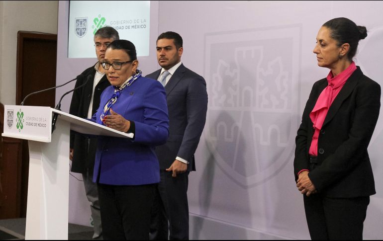 Conferencia de prensa celebrada este jueves en donde se dieron a conocer los avances en la investigación y la renuncia de autoridades posiblemente involucradas. NTX/J. Carrasco