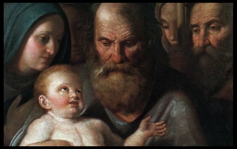 En Simeón moraba el Espíritu Santo, el cual le había revelado que no moriría sin haber visto antes al Mesías del Señor. ESPECIAL/«Simeón con Jesús en brazos», de Alexey Yegorov/Wikipedia