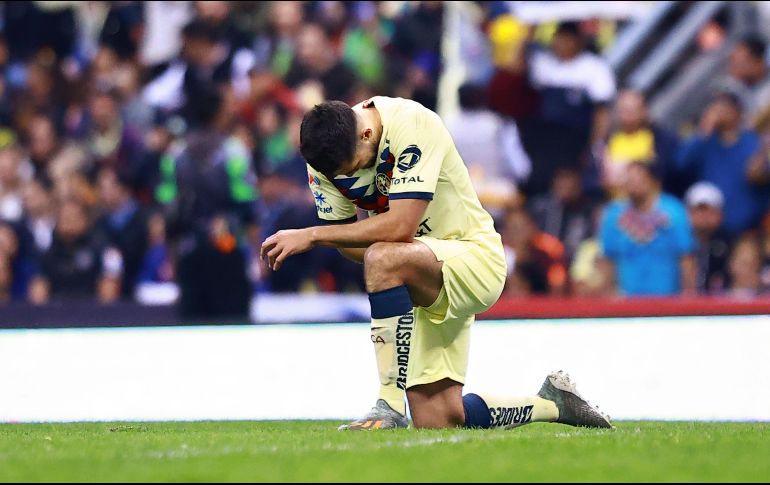 Henry Martin reacciona cabizbajo tras la derrota de su equipo ayer por la noche. IMAGO7/E. Sánchez