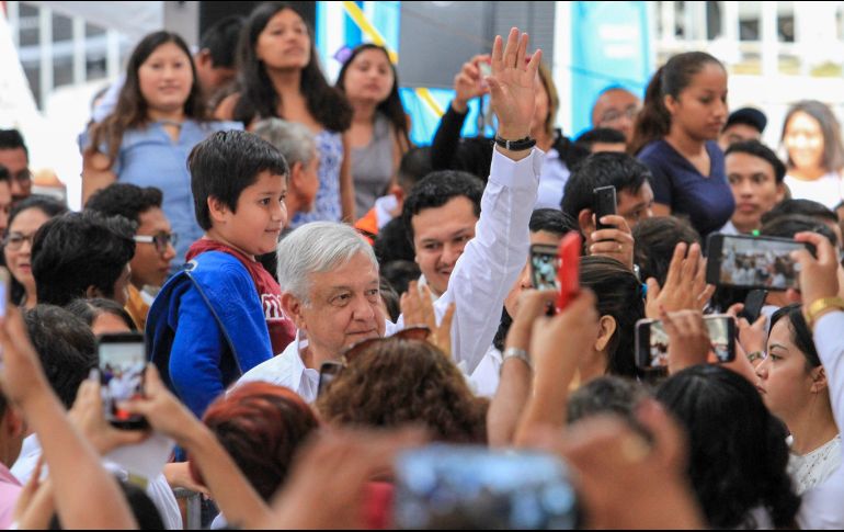 López Obrador estuvo en Campeche. NOTIMEX/J. Lira