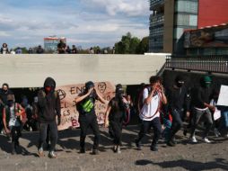 Los manifestantes participaron en marcha que salió del Parque de La Bombilla y porteriormente llegaron a la Rectoría. SUN/K. Contreras