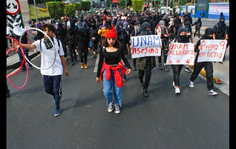 Los manifestantes participaron en marcha que salió del Parque de La Bombilla y porteriormente llegaron a la Rectoría. SUN/K. Contreras