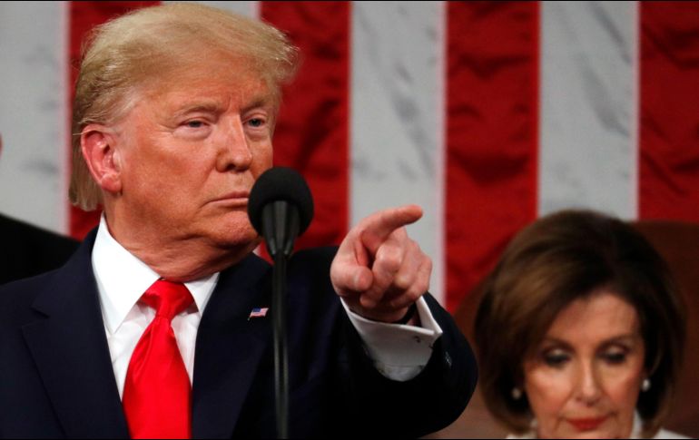 Trump aprovechó ayer su discurso anual ante el Congreso para enumerar sus logros. AFP/ARCHIVO