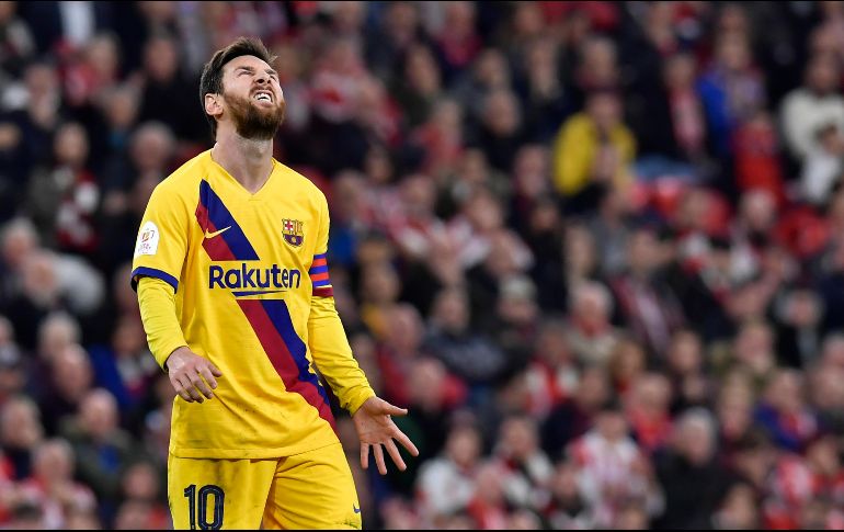 Messi no logró llevar al Barcelona a la siguiente fase de la Copa del Rey. AP / A. Barrientos
