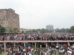 Grupos de estudiantes tomaron varios planteles para exigir un alto a la violencia de género en la UNAM. EFE/S. Gutiérrez