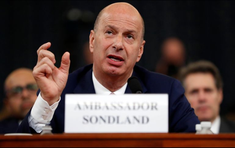 Sondland fue cesado tras participar en las audiencias que llevaron al juicio político a Trump. AP/A. Harnik