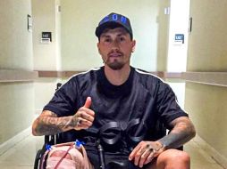 El jugador fue visto en silla de ruedas. TWITTER / @ClubAmerica