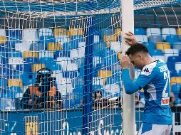 A sufrir. El conjunto napolitano sigue sin lograr los resultados esperados por su afición.  EFE