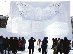 Apenitas. La nieve hizo falta en el Festival de Sapporo. AFP