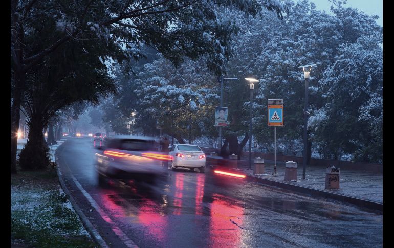 A pesar de las bajas temperaturas, los habitantes no perdieron la oportunidad de salir a las calles para admirar la nieve. AP/H. Mizban