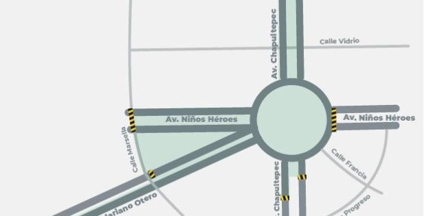 Anuncian cierres viales en glorieta Ni&ntilde;os H&eacute;roes