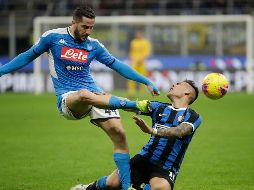 Lautaro Martínez no pudo ayudar al Inter a derrotar al Napoli. AP / L. Bruno