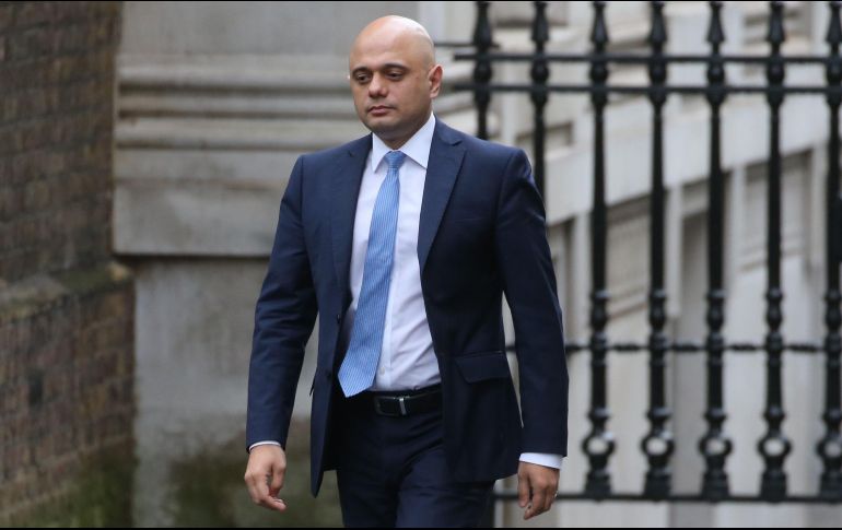 Sajid Javid se vio hoy en la residencia oficial de Boris Johnson en Londres. AFP/I. Infantes