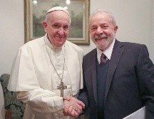 Imagen del ex presidente Luis Inácio Lula da Silva durante un encuentro con el Papa Francisco este jueves en Ciudad del Vaticano. EFE/Ricardo Stuckert