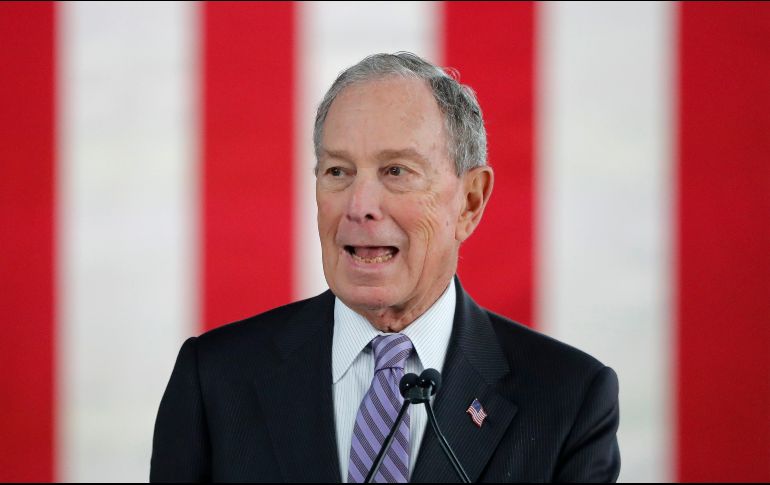 Mike Bloomberg en un evento hoy en Raleigh, Carolina del Norte. Bloomberg fue de los últimos candidatos en entrar en la carrera presidencial del Partido Demócrata. AP/G. Herbert