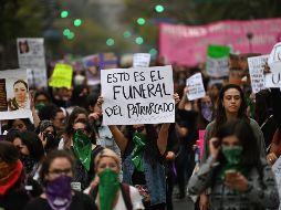Las feministas gritaron consignas como 