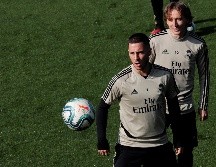 Hazard llegó a la capital de España procedente del Chelsea y se lesionó del tobillo derecho el 26 de noviembre tras un choque con Thomas Meunier en un partido de la Champions League. EFE / C. Moya