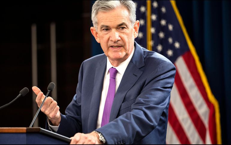 Jerome Powell, presidente de la Fed, ofrece una conferencia de prensa. EFE/ARCHIVO
