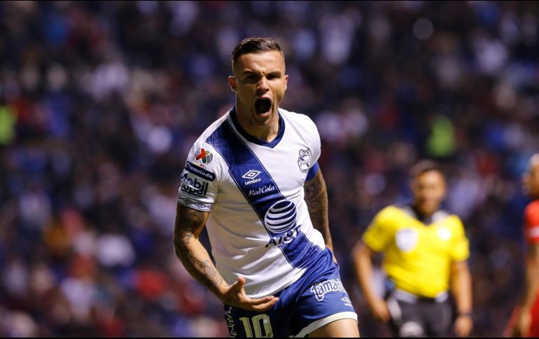 Christian Tabó. El uruguayo marcó el segundo para los poblanos. IMAGO7/I. Medina