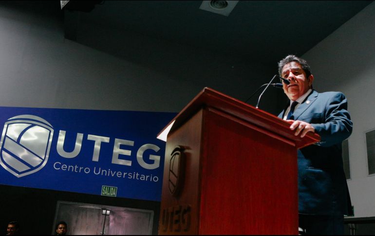 El rector José Roque Albín Huerta destacó la construcción del campus Tlajomulco y la apertura de dos licenciaturas. EL INFORMADOR/G. Gallo