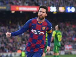 Lio abrió la lata en el minuto 14 y, antes del descanso, dejó el partido visto con sentencia con dos goles más en el minuto 37 y en el 40. AFP / J. Lago