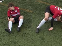 Una futbolista se disloca la rodilla, se la acomoda ella misma y vuelve a terminar el partido