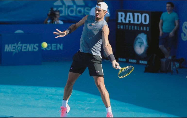 Preparado. Rafael Nadal debutará en Acapulco frente a su compatriota Pablo Andújar. EFE • D. Guzmán