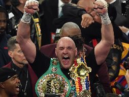CAMPEÓN. Tyson Fury se convirtió en nuevo campeón de peso completo del Consejo Mundial de Boxeo. AFP
