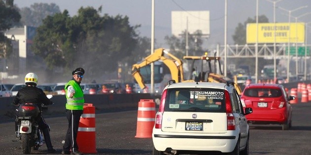 Por obras de Perib&uacute;s; ma&ntilde;ana cambia contraflujo en Carretera a Chapala