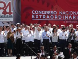 El Presidente López Obrador encabeza el congreso y celebración por el 84 aniversario de la CTM. SUN/I. Stephens