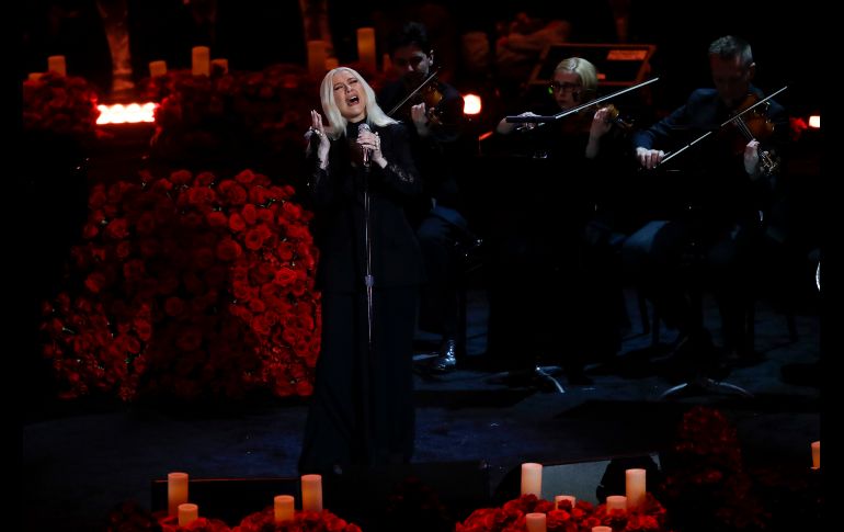 Christina Aguilera también puso su voz durante el evento. AP / M. Sánchez
