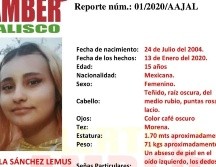 Gala Sánchez cuenta con una Alerta Amber desde el pasado 15 de enero.Twitter / @AAMBER_JAL