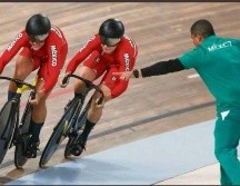 Salazar y Gaxiola se ubicaron en la octava posición de la velocidad por equipos al cronometrar un tiempo de 32.881 en el Campeonato Mundial de la especialidad. TWITTER / @codejalisco