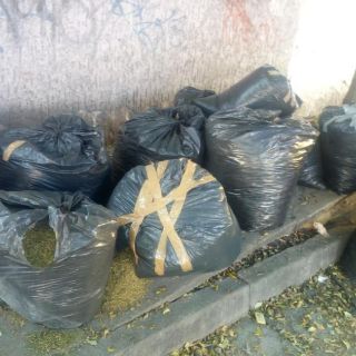 Abandonan 20 bolsas negras en Guadalajara llenas de mariguana