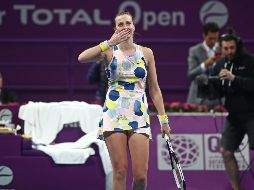 Petra Kvitova enfrentará en la final a Aryna Sabalenka. AFP/K. Jaafar