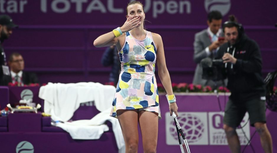 Petra Kvitova enfrentará en la final a Aryna Sabalenka. AFP/K. Jaafar