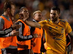 André-Pierre Gignac llegó a 125 goles con la playera de los Tigres. AFP/C. Aguilar