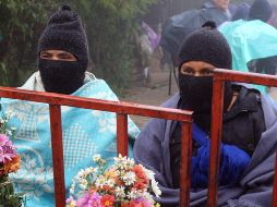 Mujeres del Ejército Zapatista de Liberación Nacional se unirán a las protestas y al paro anunciado para el 8 y 9 de marzo. ARCHIVO