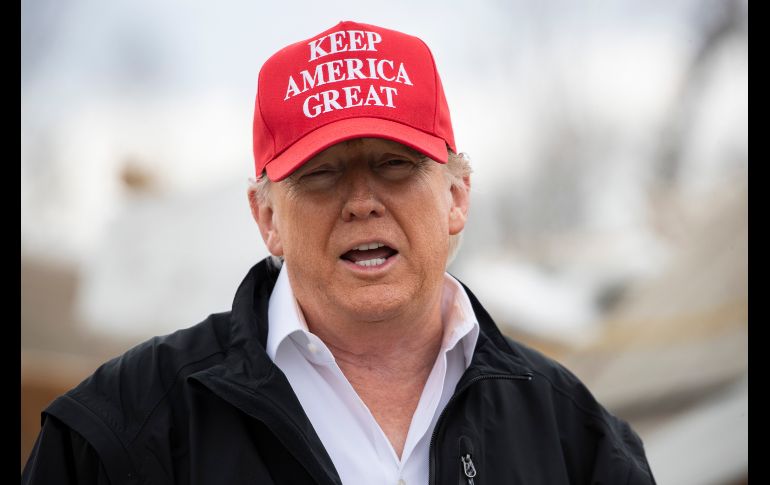 Trump fue acompañado por el gobernador de Tennessee, Bill Lee; la senadora republicana del estado, Marsha Blackburn, y otros altos funcionarios. AP/A. Brandon