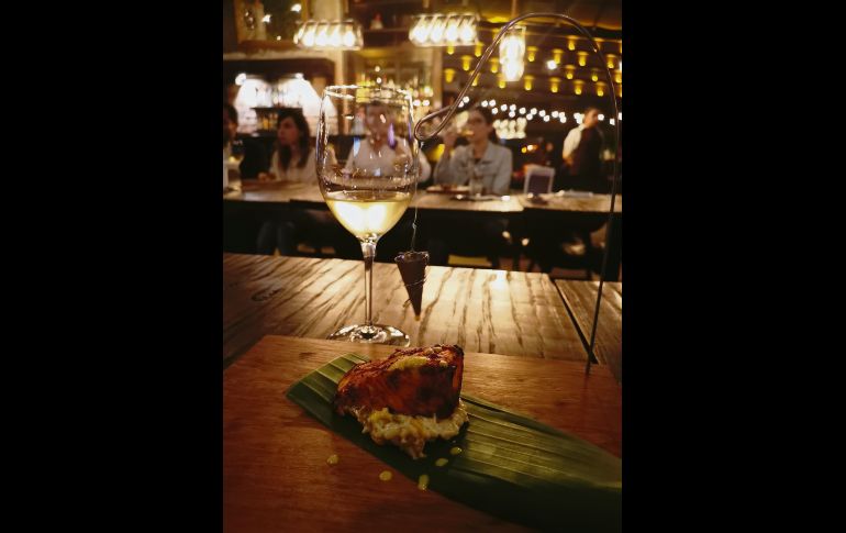 Primer plato. Salmón zarandeado.