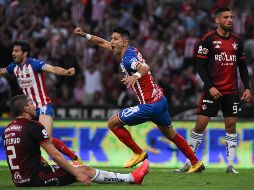 Jesus Molina abrió el marcador en el Clásico Tapatío de este sábado. Imago7 / S. Bautista