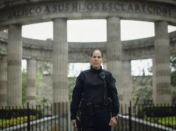 Policía al mando. Gracias a su capacidad, Zaira Franco fue de las primeras comandantes mujeres de la Policía tapatía.  EL INFORMADOR • F. Atilano