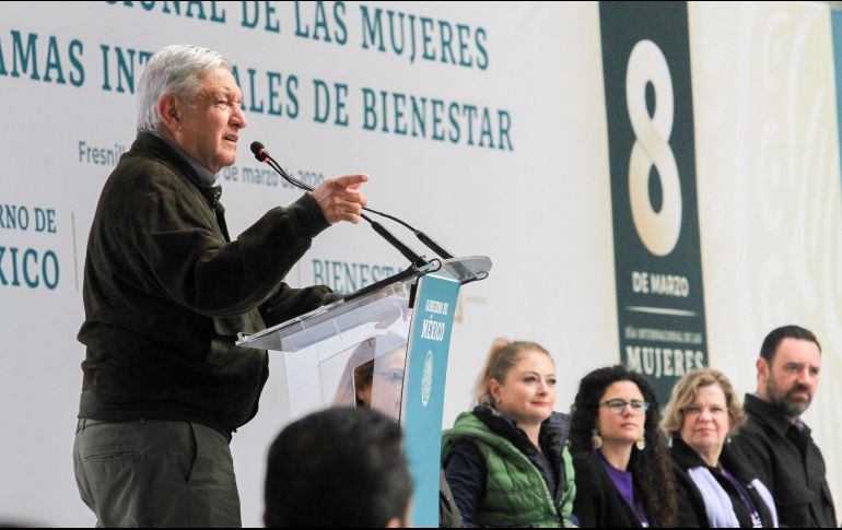 López Obrador reiteró que es simpatizante con las causas que defienden las mujeres. NTX / J. Lira