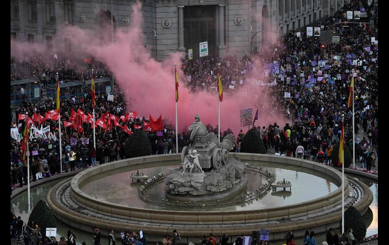 En la plaza de Cibeles en Madrid, España. AFP/P. Marcou