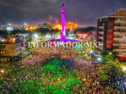 El Gobierno de Guadalajara y del Estado reportaron saldo blanco en la manifestación que congregó a 35 mil mujeres. EL INFORMADOR / DRONE TÚ VUELAS YO VOY