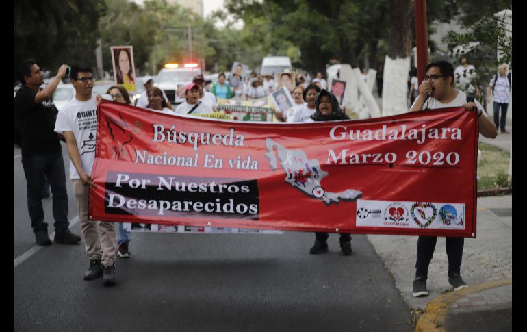 Familiares de desaparecidos iniciaron la Búsqueda Nacional en Vida con un recorrido en Guadalajara. EL INFORMADOR / F. Atilano