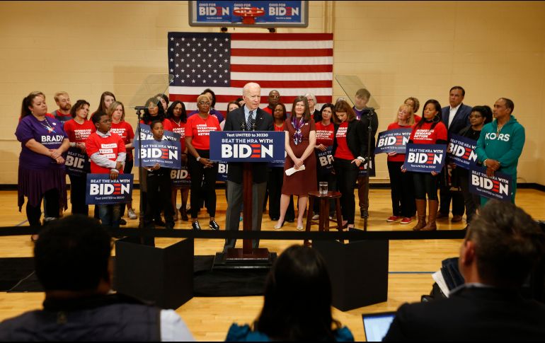 Biden llega como favorito en los sondeos después de que se hiciera con el triunfo en diez de los catorce estados del pasado supermartes. AP/P. Vernon