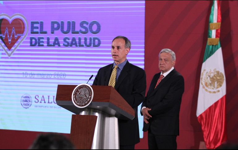 Hugo López-Gatell, subsecretario de Prevención y Promoción de la Salud, habla durante la conferencia matutina del Presidente Andrés Manuel López Obrador. NTX/G. Durán