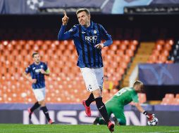 EL HÉROE. Josip Ilicic anotó los cuatro tantos del conjunto italiano para llevarlos a los Cuartos de Final. AFP