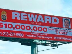La DEA colocó espectaculares en diversas vialidades de Los Ángeles, donde se ofrece una recompensa de 10 MDD a quien aporte información para atrapar a 